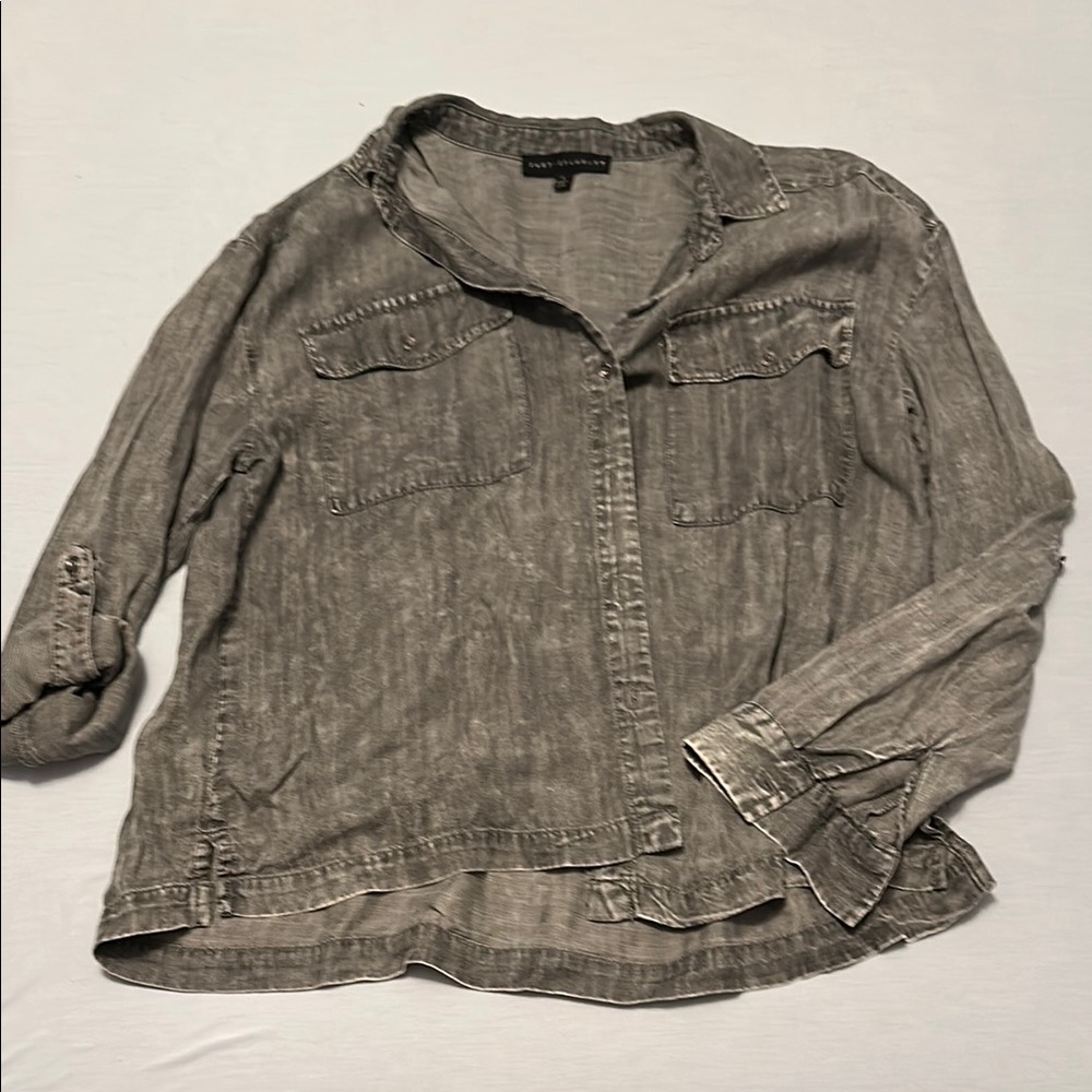 Gray Denim Shacket